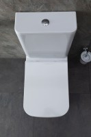 Унитаз-компакт напольный Allen Brau Infinity 4.21012.20 безободковый, с микролифтом, белый глянец