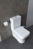 Унитаз-компакт напольный Allen Brau Infinity 4.21012.20 безободковый, с микролифтом, белый глянец
