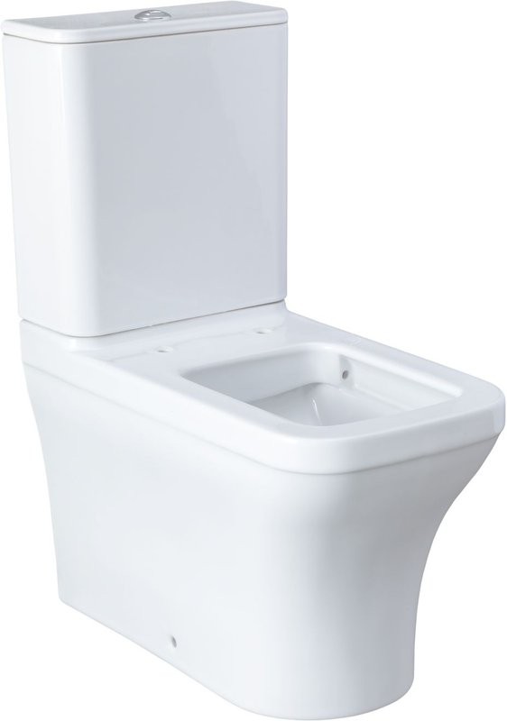 Унитаз-компакт напольный Allen Brau Infinity 4.21012.20 безободковый, с микролифтом, белый глянец