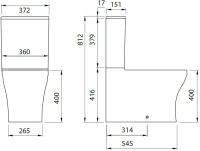 Унитаз-компакт напольный Allen Brau Infinity 4.21012.20 безободковый, с микролифтом, белый глянец