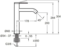 Смеситель для раковины Jacob Delafon Grands Boulevards E77959-4AND-CP