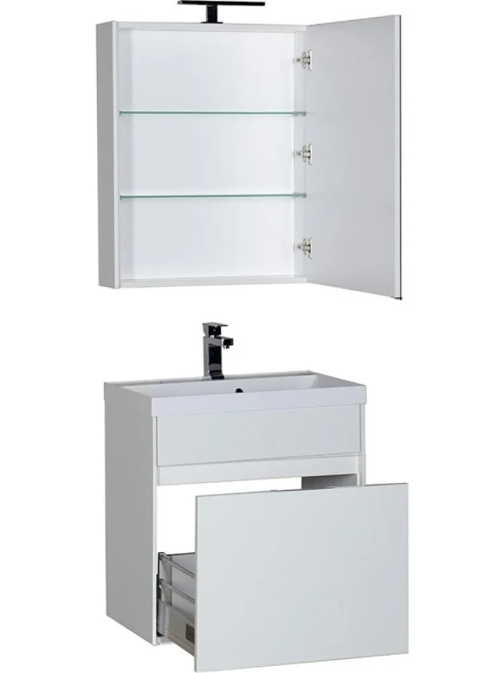 Зеркало-шкаф Aquanet Латина 60 белое