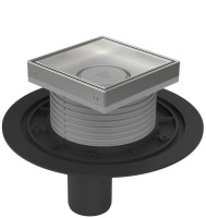 Душевой трап AZARIO DN50 10х10х13 см вертикальный слив (AZ-C 384 A)