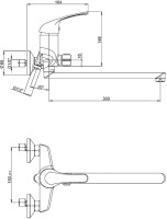Универсальный смеситель Paini Trento TRCR119LMKM