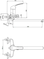 Универсальный смеситель Paini Trento TRCR119LMKM Универсальный смеситель Paini Trento TRCR119LMKM