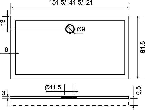 Поддон для душа Aquanet Gamma 140x80