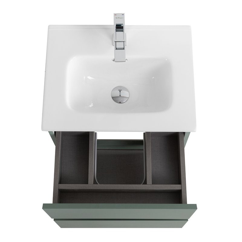 Тумба с раковиной BelBagno Kraft 39 50 подвесная, матовая еловая, раковина bb500/390etl