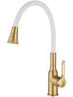 Смеситель для кухни Haiba HB42830-5 золото, белый