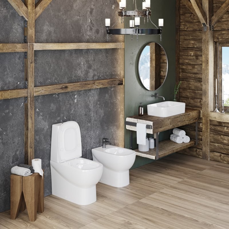 Унитаз-компакт напольный Sanita luxe Infinity MON Comfort с микролифтом, белый