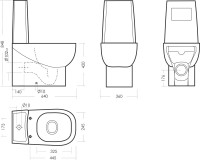 Унитаз-компакт напольный Sanita luxe Infinity MON Comfort с микролифтом, белый