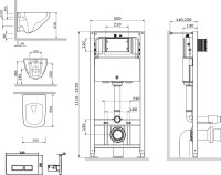 Комплект AM.PM Inspire V2.0 IS47001.50A1700 безободковый, с микролифтом