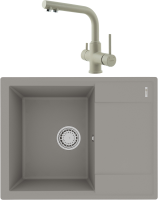 Комплект Мойка Lemark Imandra 640 9910021 грей + Смеситель Comfort LM3061PGR грей