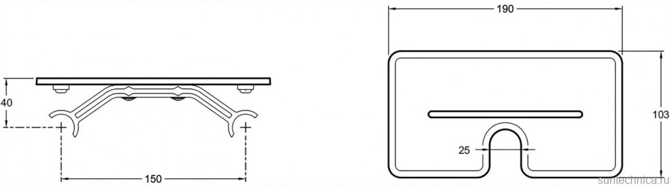 Душевая стойка Jacob Delafon Metro E26589-CP с полкой