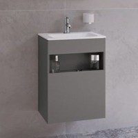 Тумба с раковиной Keuco Stageline 32822 46 см, R, инокс матовый