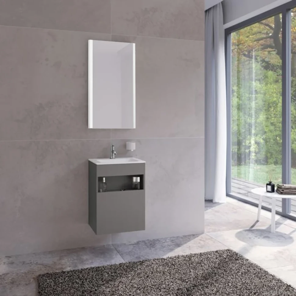 Тумба с раковиной Keuco Stageline 32822 46 см, R, инокс матовый