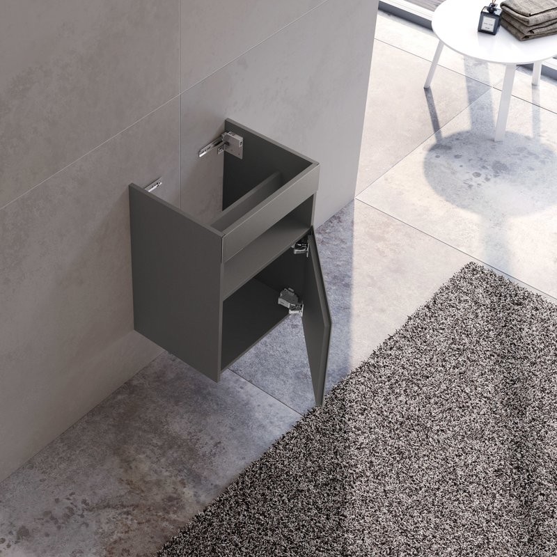 Тумба с раковиной Keuco Stageline 32822 46 см, R, инокс матовый