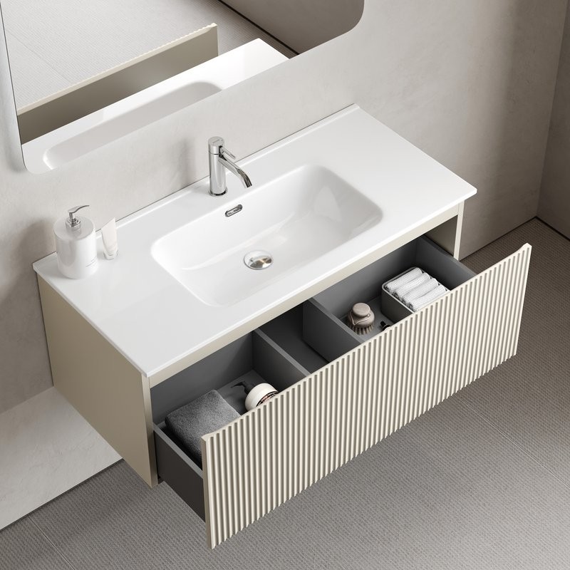 Тумба с раковиной Sancos Snob R 1.0 100 beige soft