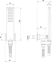 Душевой гарнитур Bossini Flat-One Flat-One C13011C.073 черный