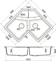 Комплект Мойка Omoikiri Sumi 83C платина + Измельчитель Nagare slim 900