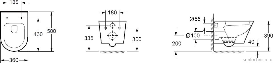 Комплект Унитаз подвесной BelBagno Tre BB8001CHR/SC безободковый, с микролифтом, инсталляция BB002-80 с кнопкой BB005-PR-CHROME