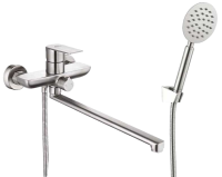 Смеситель с длинным изливом для ванны Fashun A52219 сатин Смеситель с длинным изливом для ванны Fashun A52219 сатин