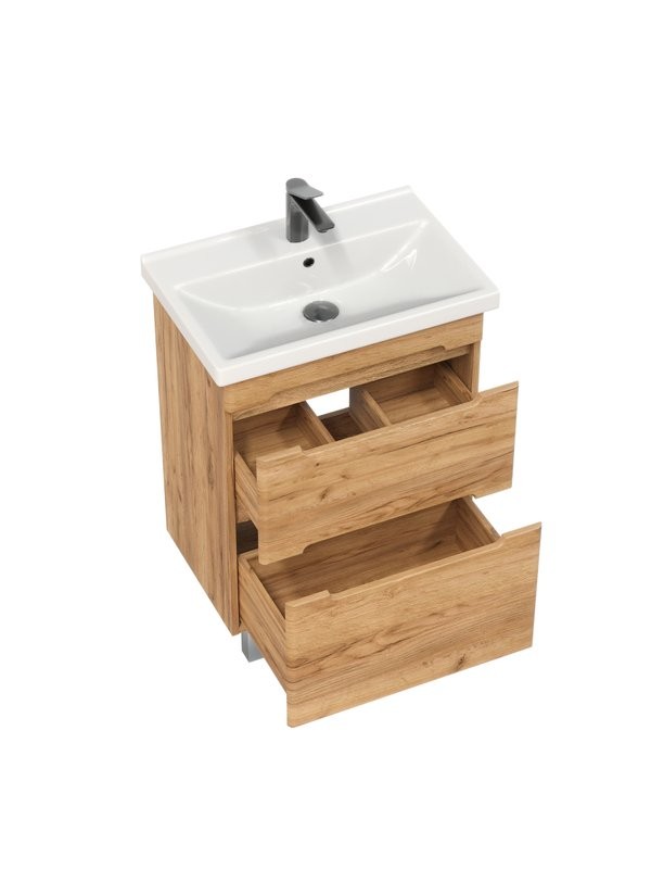 Тумба под раковину без столешницы SanStar Diva 60 напольная, Gold Kraft