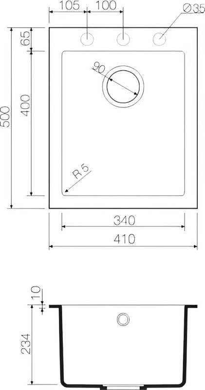 Комплект Мойка Omoikiri Bosen 41 SA бежевая + Измельчитель Nagare slim 1250
