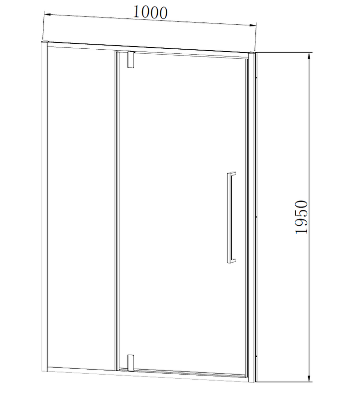 Душевая дверь в нишу Vincea Slim-N VDP-4SN100CLGM 100x195, профиль вороненая сталь