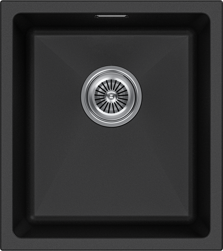 Комплект Мойка Paulmark Lumi LU41-BL черная + Измельчитель Intenso