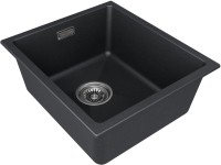 Комплект Мойка Paulmark Lumi LU41-BL черная + Измельчитель Intenso