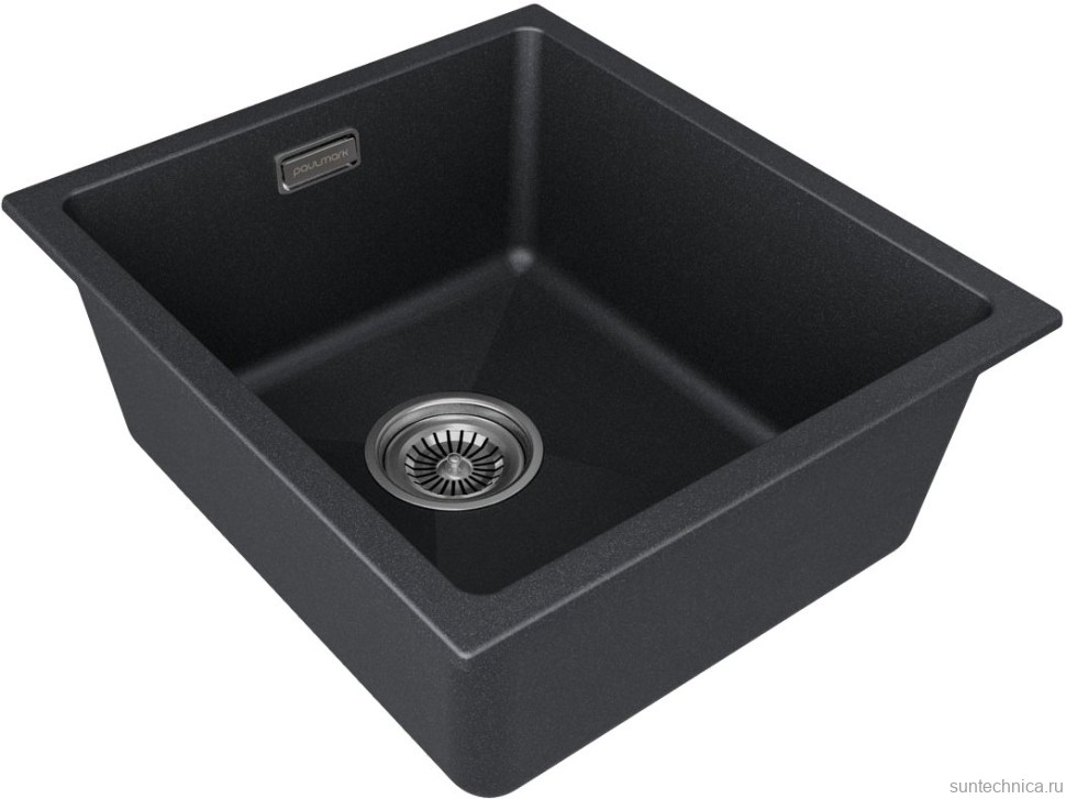 Комплект Мойка Paulmark Lumi LU41-BL черная + Измельчитель Intenso