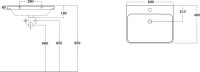 Тумба с раковиной Aquanet София 60 2 ящика