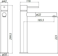 Смеситель для раковины Allen Brau Glority 5.51002-00 хром