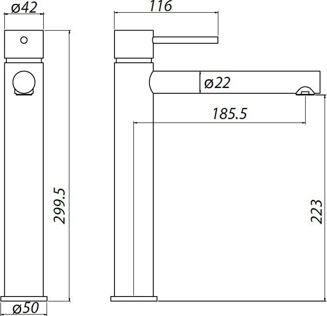 Смеситель для раковины Allen Brau Glority 5.51002-00 хром