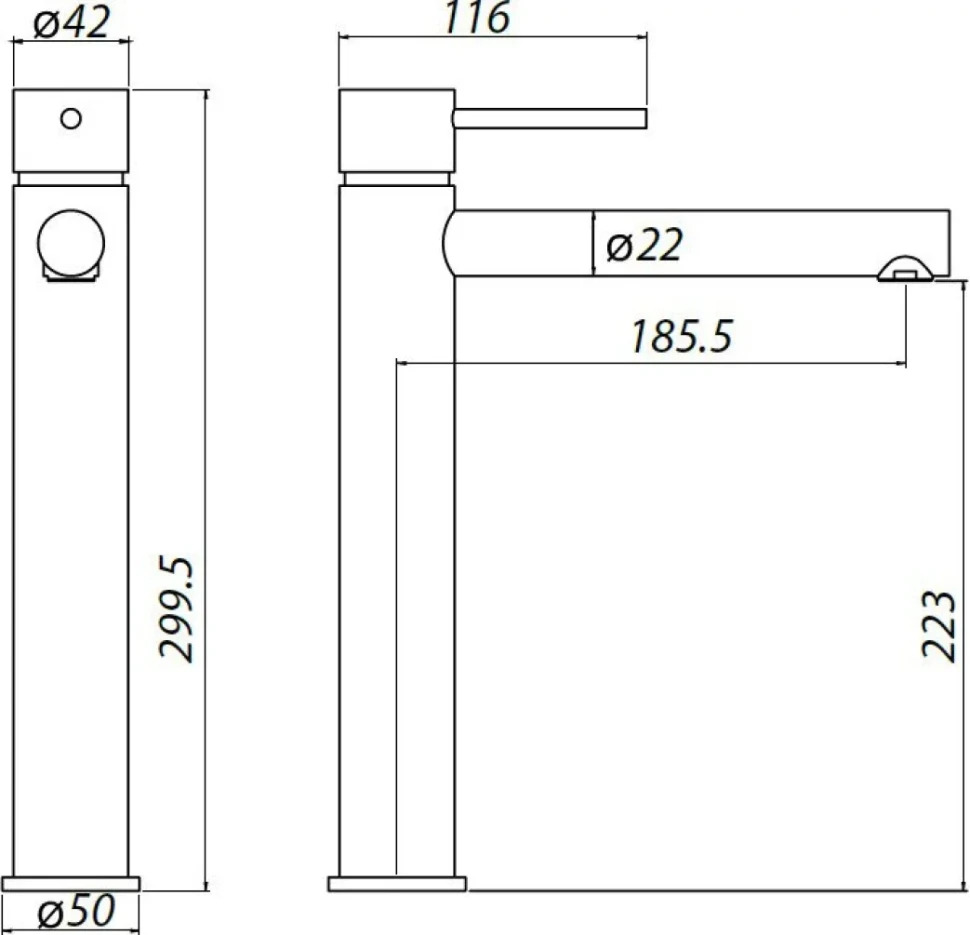 Смеситель для раковины Allen Brau Glority 5.51002-00 хром