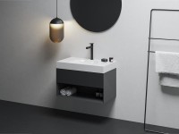 Тумба под раковину без столешницы Ravak Lite SD 80 матовая черная