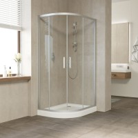 Душевой уголок Vegas Glass ZS-F 100*80 07 01 профиль матовый хром, стекло прозрачное