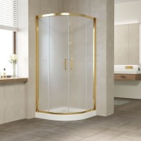 Душевой уголок Vegas Glass ZS Tur Novo 110 09 10 профиль золото, стекло сатин