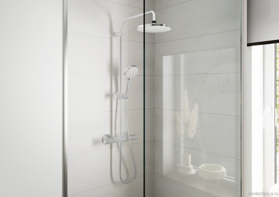 Душевая стойка Hansgrohe Vernis Blend Showerpipe 200 1jet EcoSmart 26089000 хром