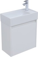 Тумба с раковиной Aquanet Nova Lite 50 белый глянец