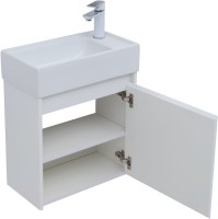Тумба с раковиной Aquanet Nova Lite 50 белый глянец