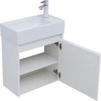 Тумба с раковиной Aquanet Nova Lite 50 белый глянец