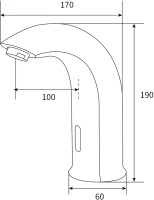 Смеситель для раковины beWash Photocell BWAM1BS811 сенсорный, черный