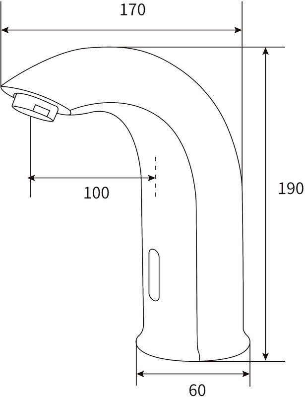Смеситель для раковины beWash Photocell BWAM1BS811 сенсорный, черный