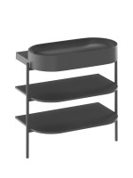 Консоль с раковиной Ravak Yard 80 матовая черная, раковина XJX0D080000 без отверстия под смеситель