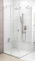 Душевой уголок Ravak Chrome CRV2-80+CPS-80 Transparent, профиль белый
