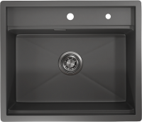 Мойка кухонная Granula Kitchen Space 6051, графит матовый