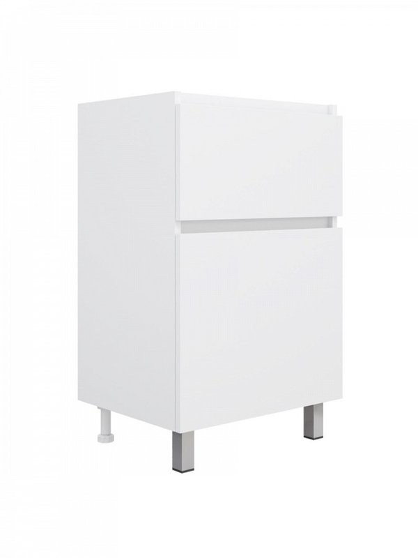 Тумба под раковину без столешницы Teymi Laina 50 напольная, матовая белая