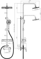 Душевая стойка Rossinka RS27 RS27-45