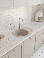 Мойка кухонная Domaci Болонья М-10-004 песочная Мойка кухонная Domaci Болонья М-10-004 песочная